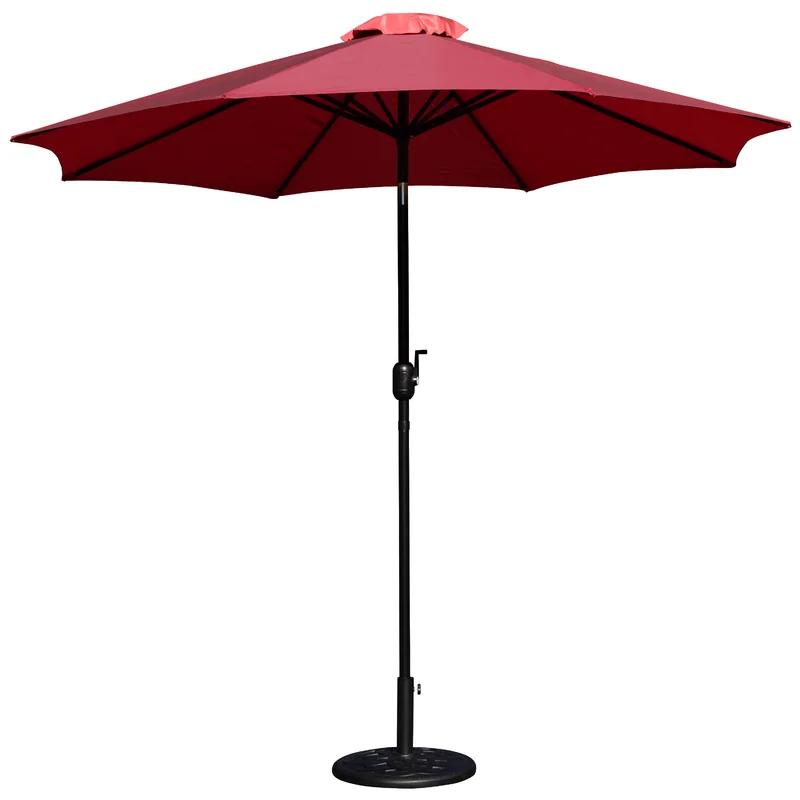 Outdoor Center Pole Patio Umbrella (Red)