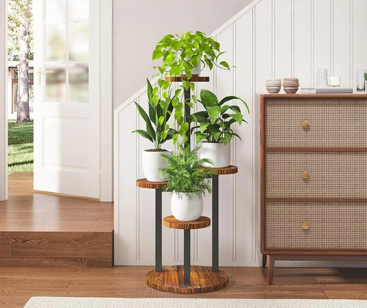 Costway  Indoor, Outdoor Corner 4 Tier Metal Plant Stand