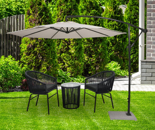 Outdoor Side Pole Patio Umbrella (White)