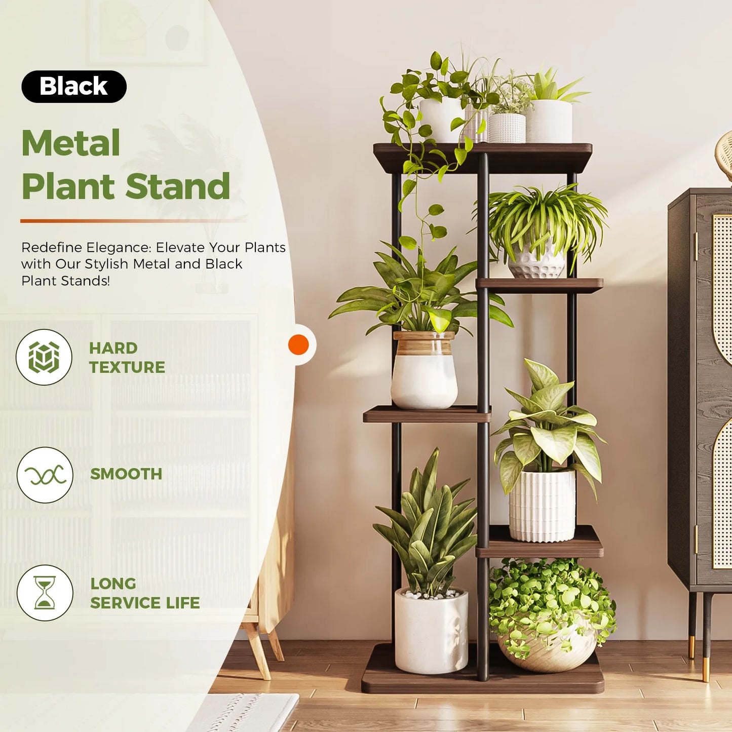 Costway Corner Plant Stand Indoor 4 Tier Metal Shelf