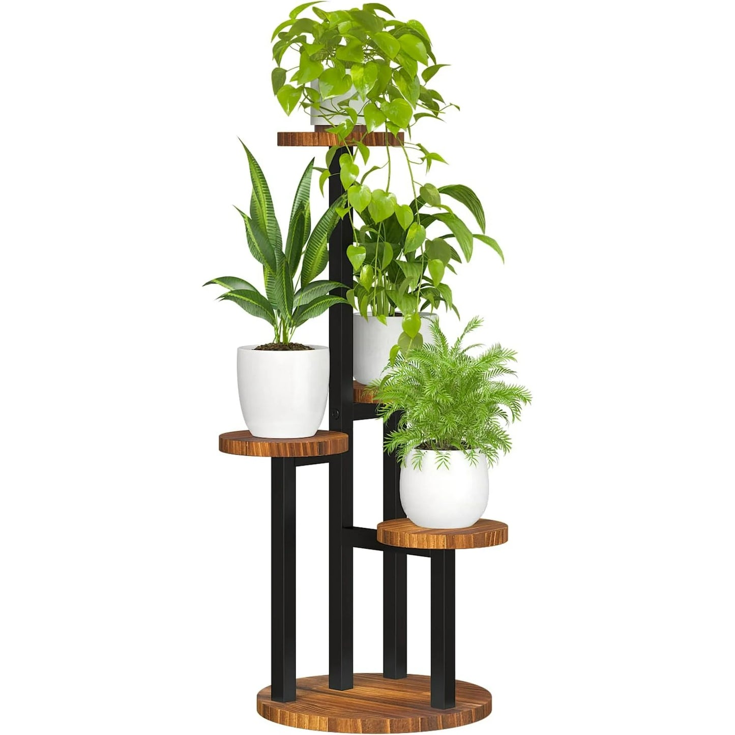 Costway  Indoor, Outdoor Corner 4 Tier Metal Plant Stand