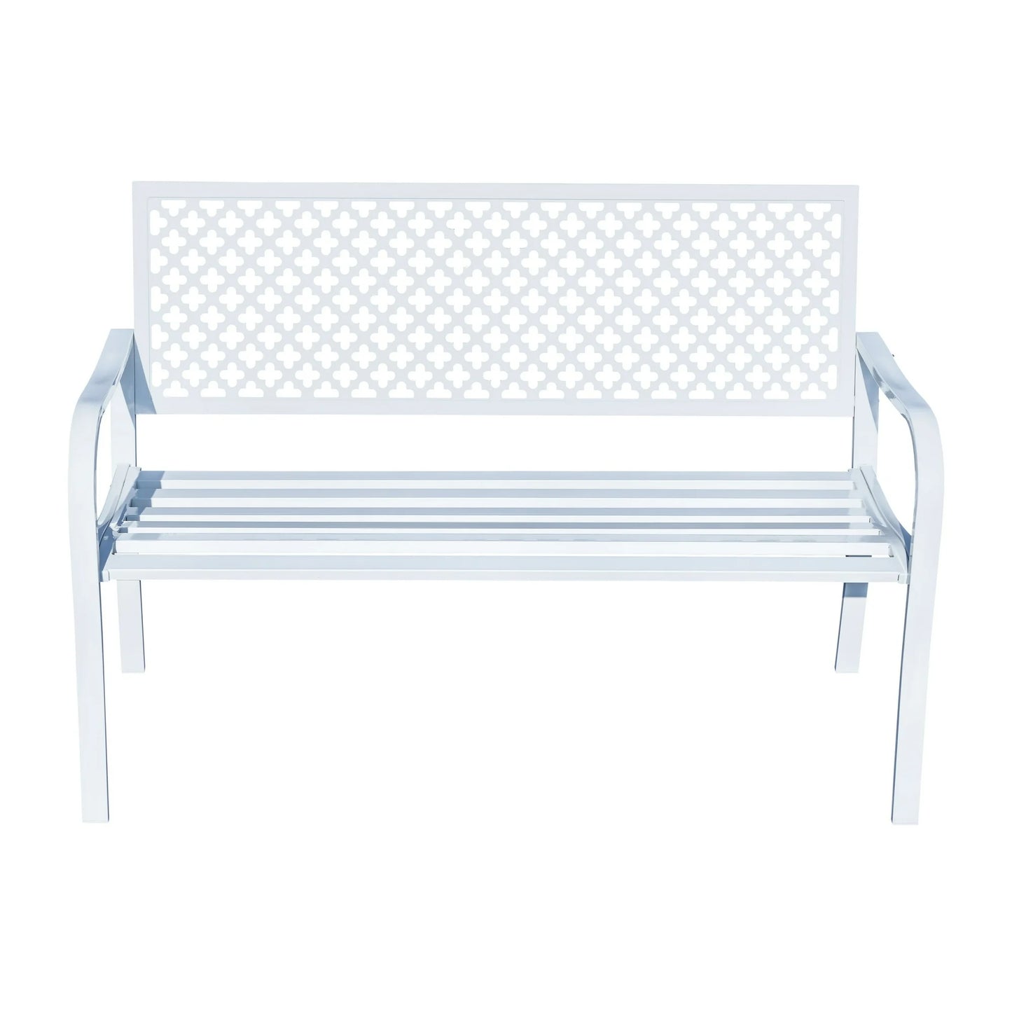 Outdoor Garden Bench (White)