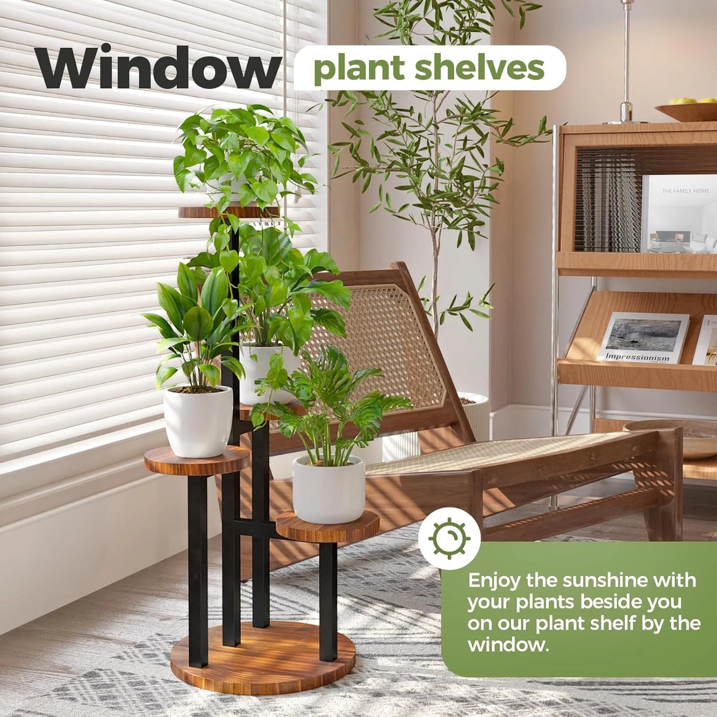 Costway  Indoor, Outdoor Corner 4 Tier Metal Plant Stand