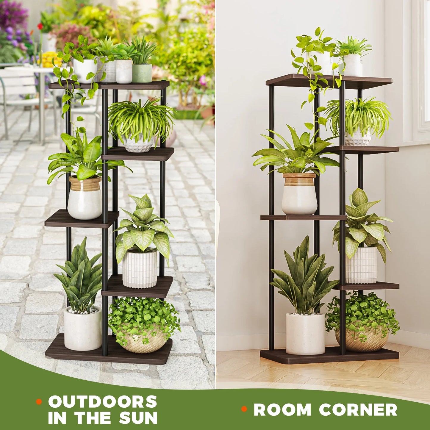 Costway Corner Plant Stand Indoor 4 Tier Metal Shelf