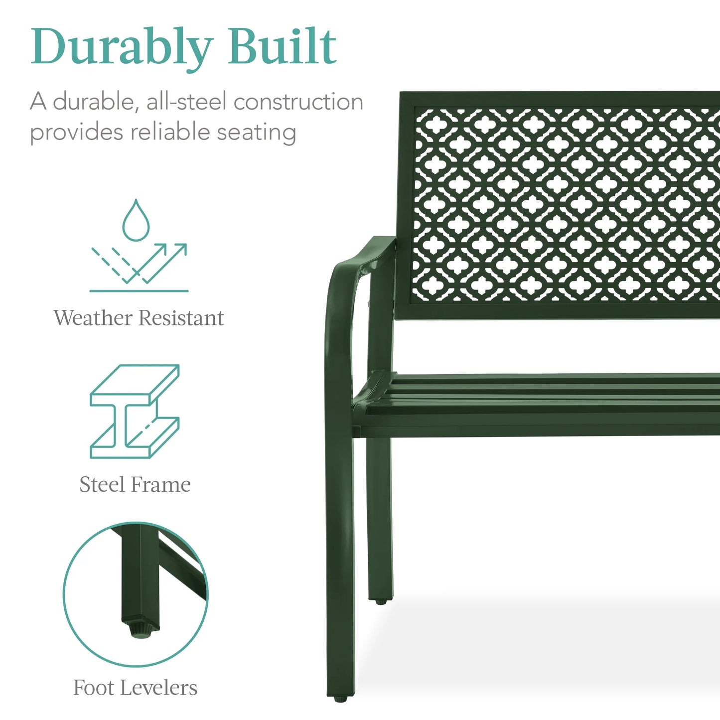 Outdoor Garden Bench (Green)