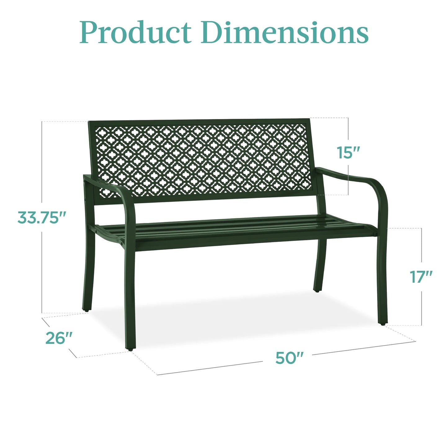 Outdoor Garden Bench (Green)