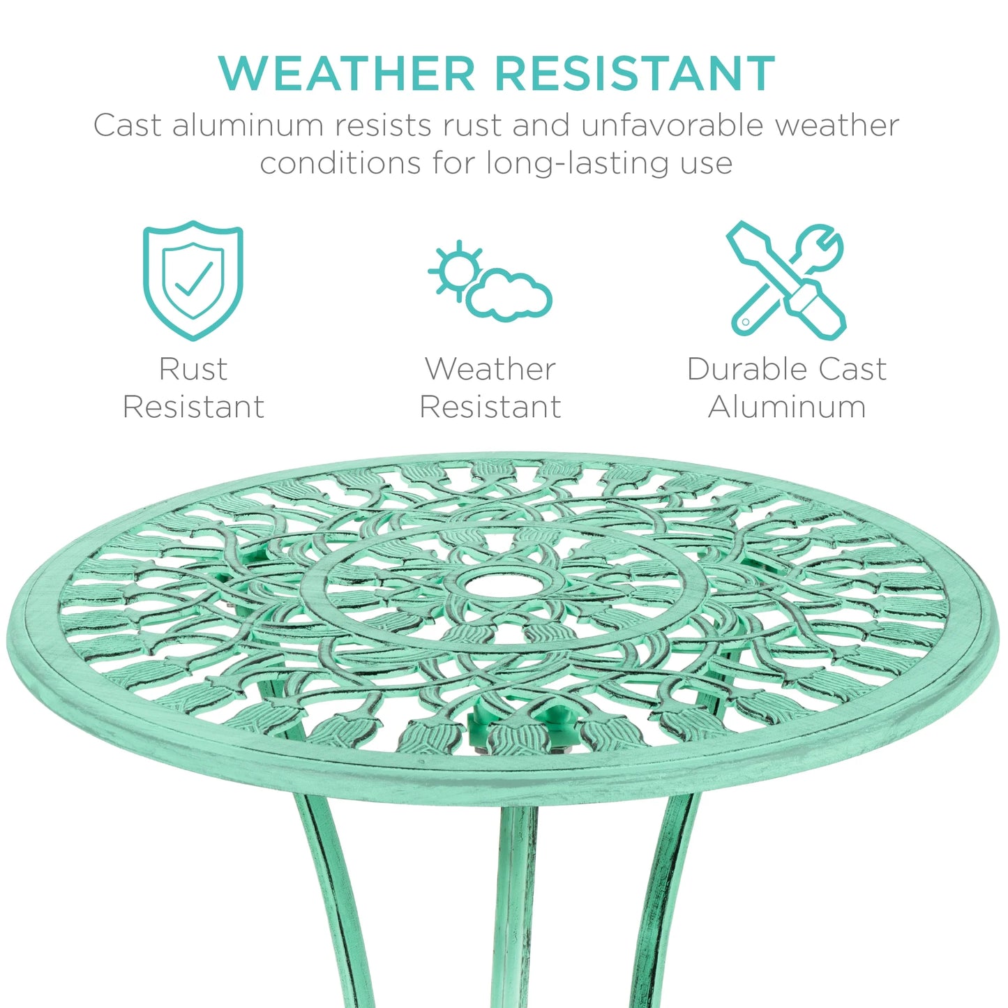 Costway Garden Patio Seating Chair and Table Set (Green)